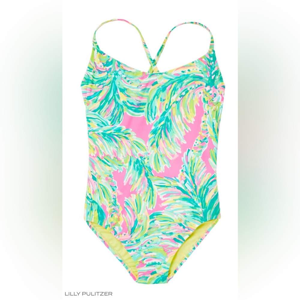Lilly Pulitzer Pink and Green One Piece Swimsuit